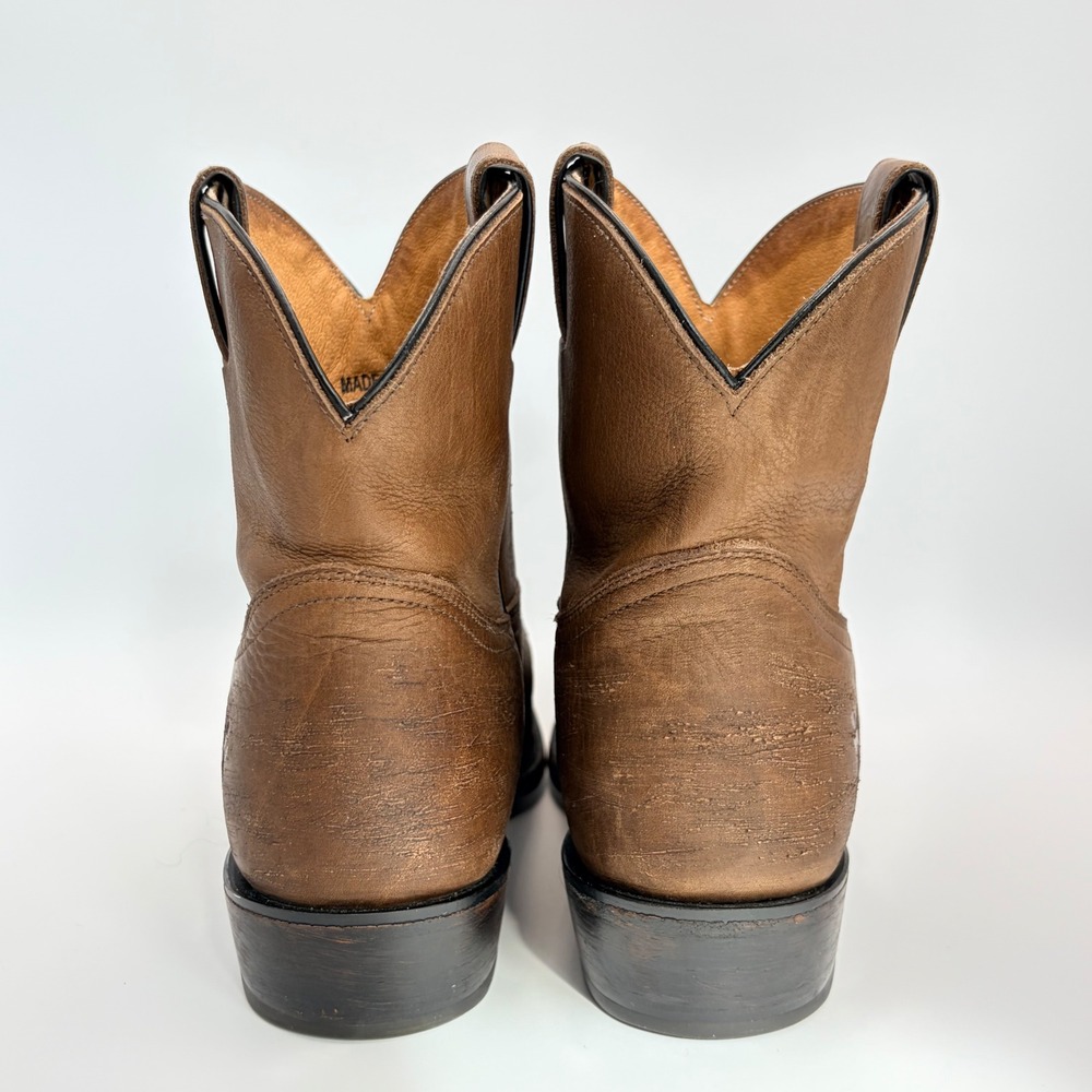 Frye Billy Short Tan Leather Western Ankle Boots Women's 10 B Cowgirl Prairie - Picture 12 of 13